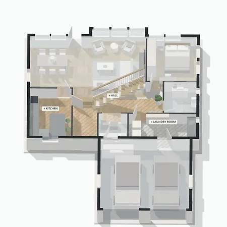 Rum i privatbostad Private 50m2 Guest Floor With Fjord View, Balcony & Private Bath Tromsø