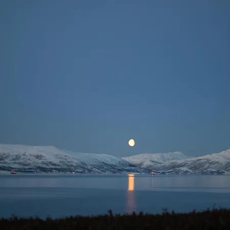 Private 50m2 Guest Floor With Fjord View, Balcony & Private Bath Rum i privatbostad Tromsø